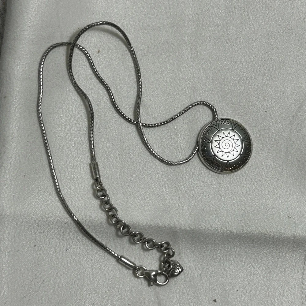 Brighton Sun Drop Necklace Two-tone Silver Plated Crystals 19